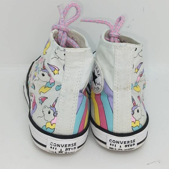 Converse Chuck Taylor Girls Pre-owned Unicorn Hi Top Multi Color Sneakers- sz. 3 - Picture 4 of 6
